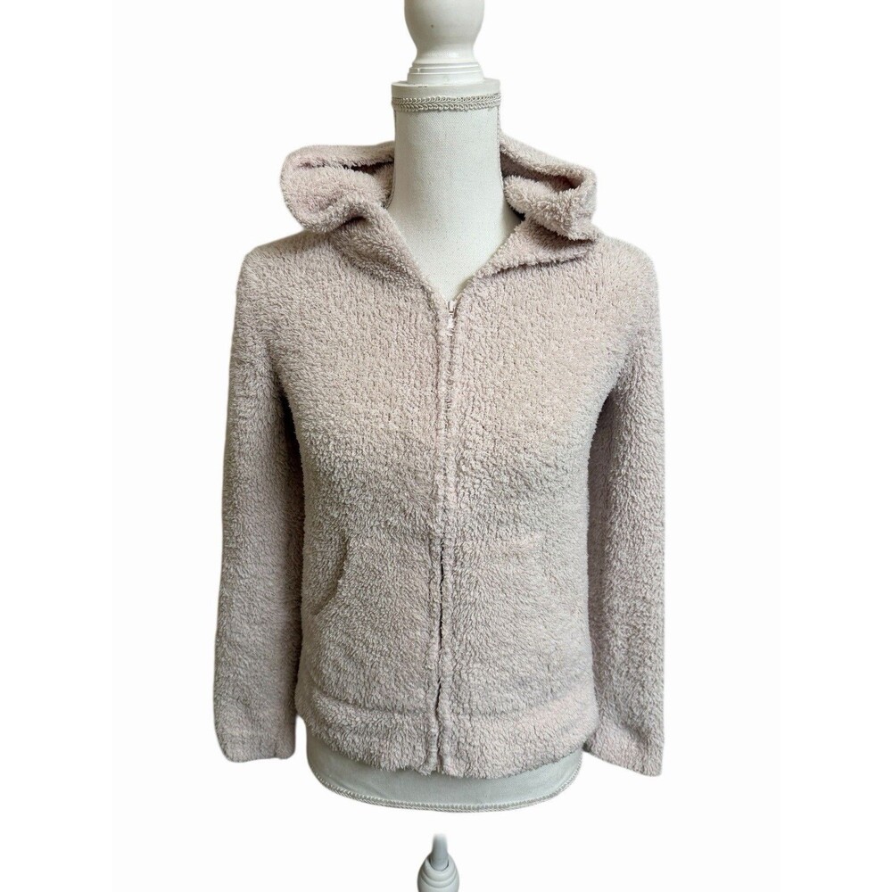 BAREFOOT DREAMS Women's S Bamboo Chic Full Zip Jacket Blush Pink